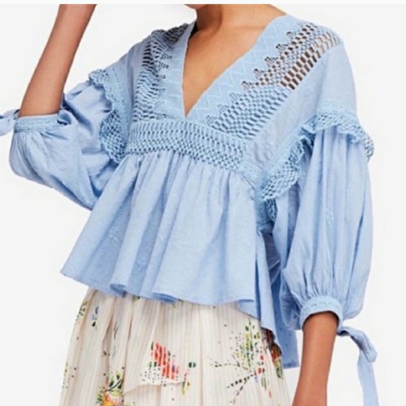 Free People Drive You Mad boho Blouse size xs - Picture 3 of 16